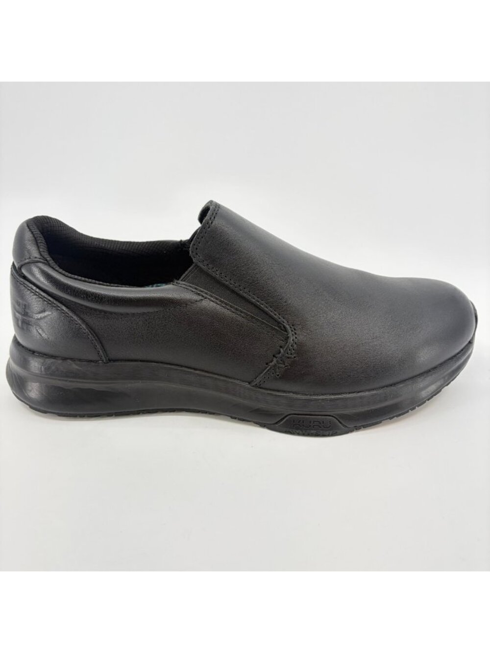 Kuru Kivi 2 Womens Size 12 Triple Black Classic Walking Leather Slip-On Shoes